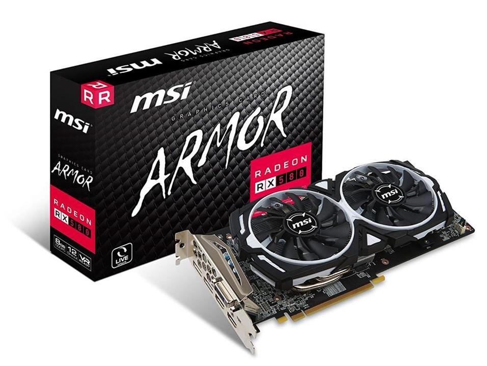 کارت گرافیک MSI مدل RADEON RX 580 ARMOR 8G OC(دست دوم)